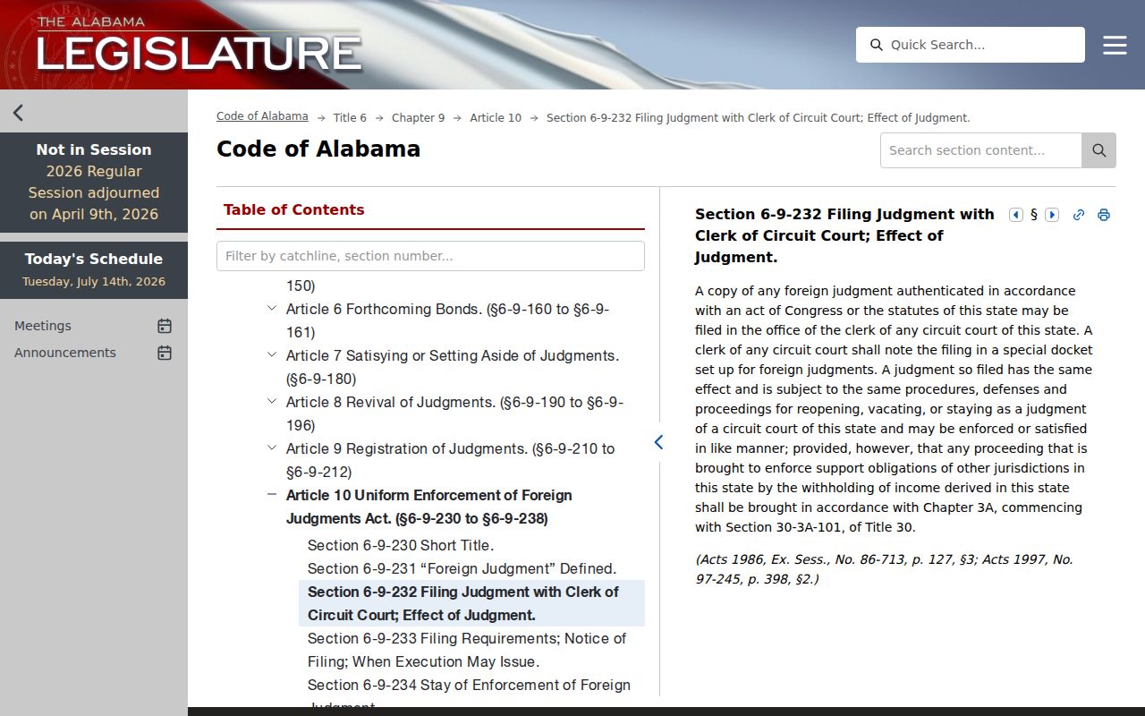 Bibb County arrest records and court charges foreign judgment statute source