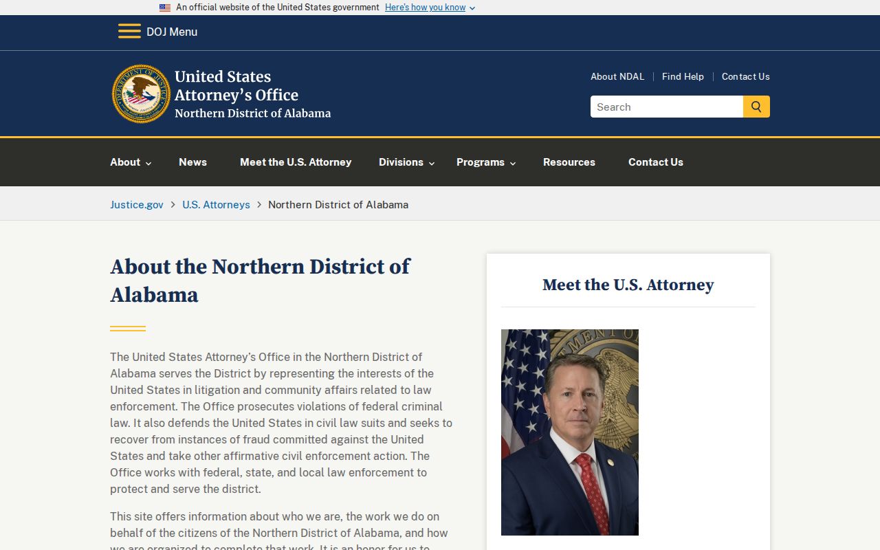 Bibb County criminal court records Northern District U.S. Attorney source