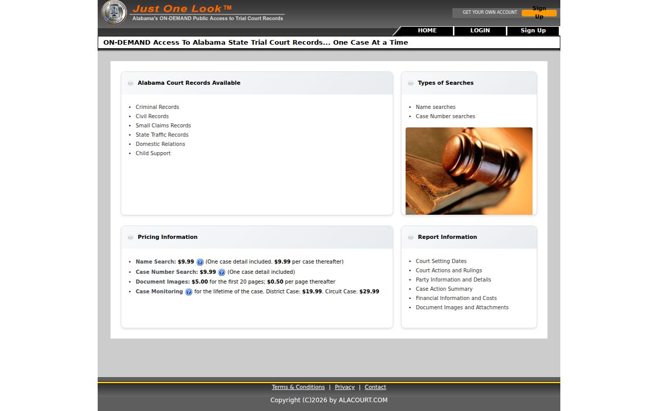 Bibb County Court records Just One Look portal