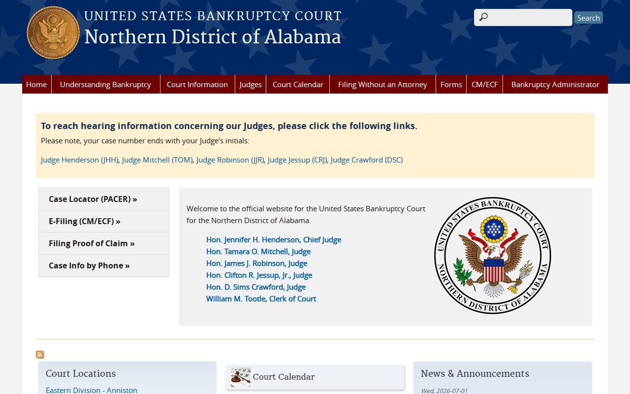 Bibb County Court records Northern District bankruptcy court source