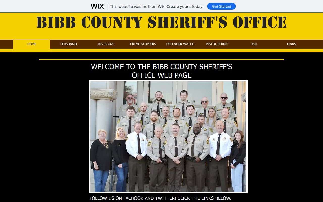 Bibb County warrant records sheriff source page